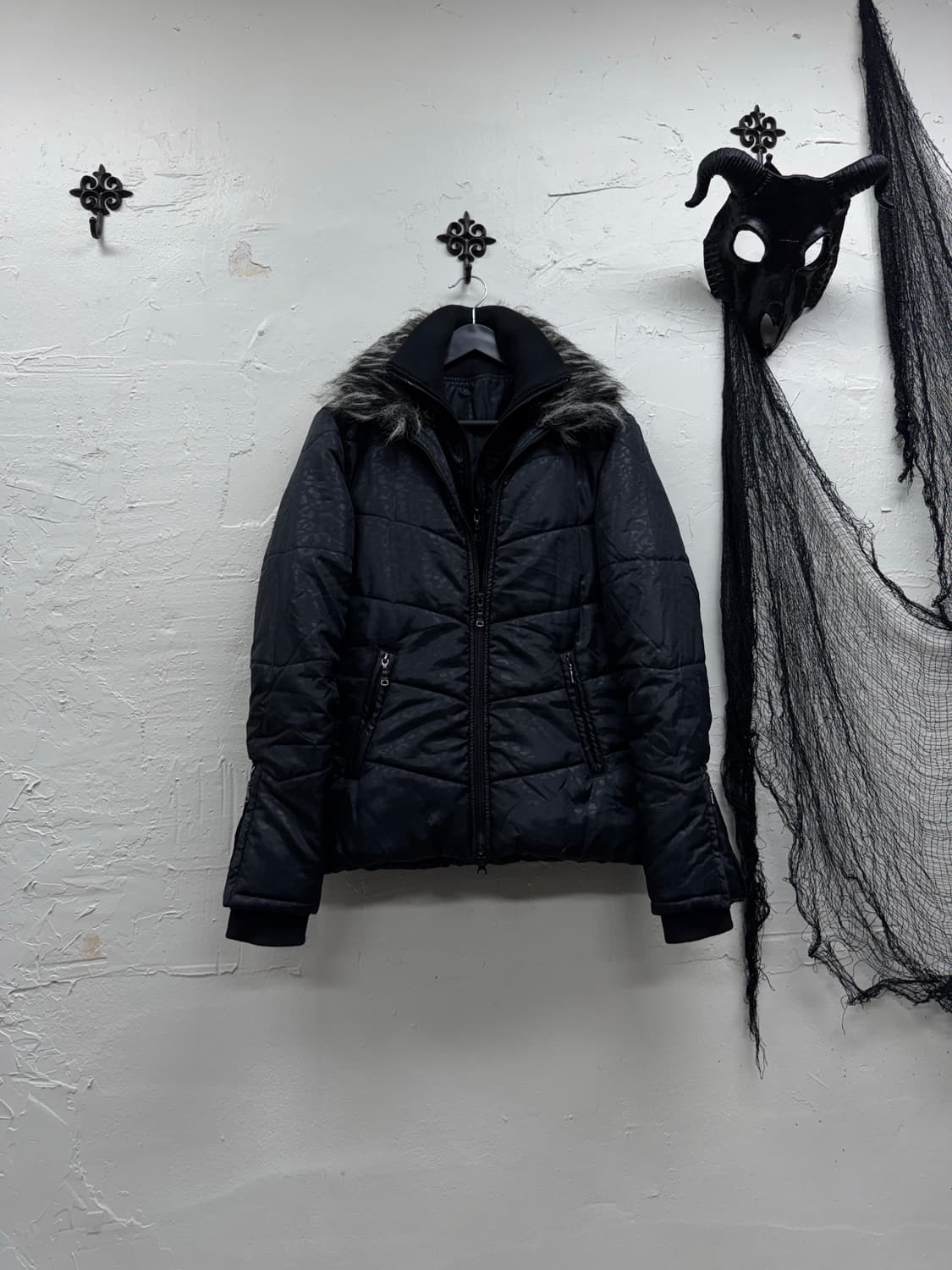 Semantic design 00s vkei leopard fur jac 상품이미지2