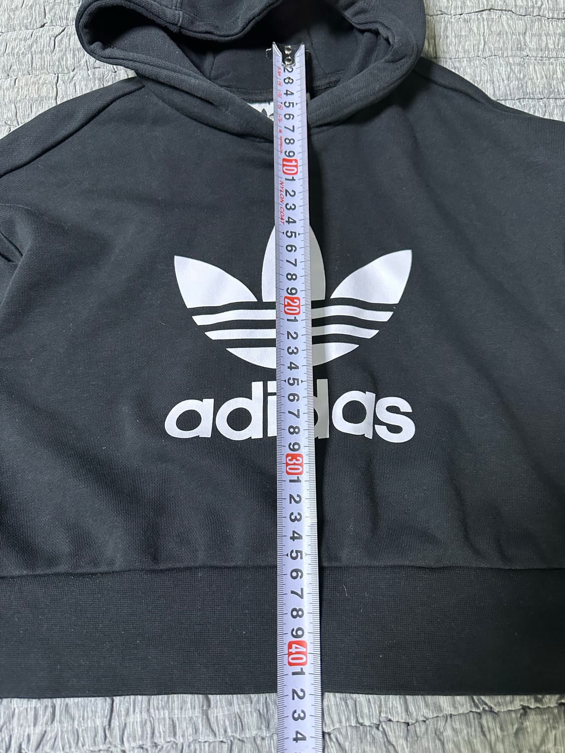 아디다스 블랙 후드티 트레포일 로고 상품이미지6