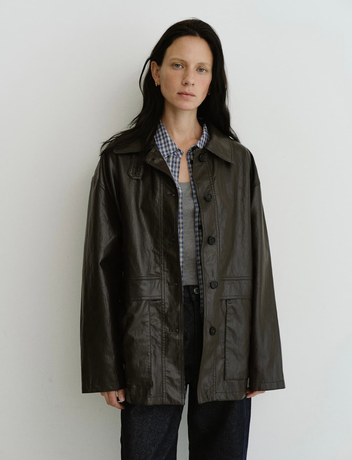 유라고 레더 자켓 상품이미지1