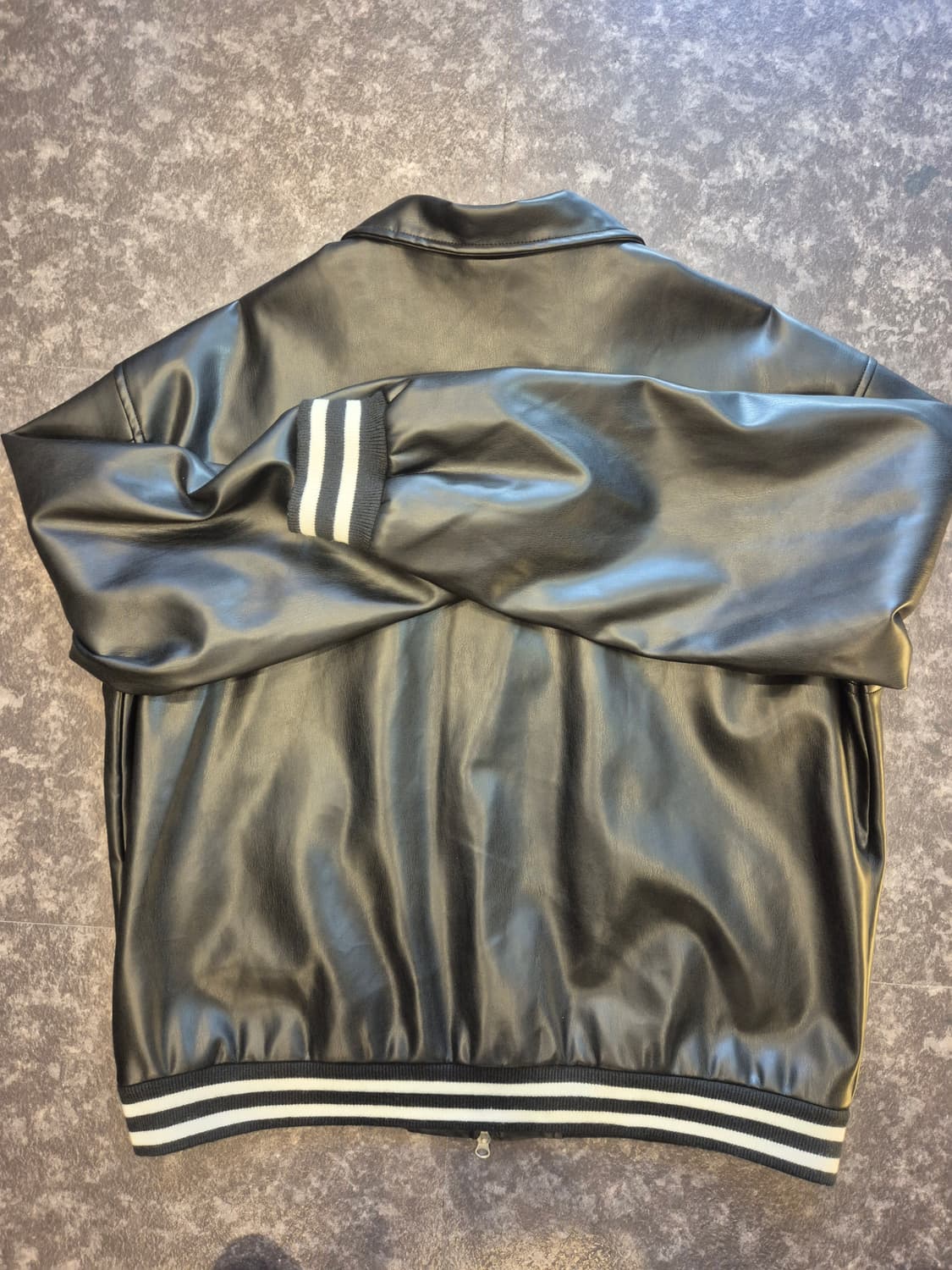 레터코모 블랙 레더 자켓 XL 사이즈 상품이미지4