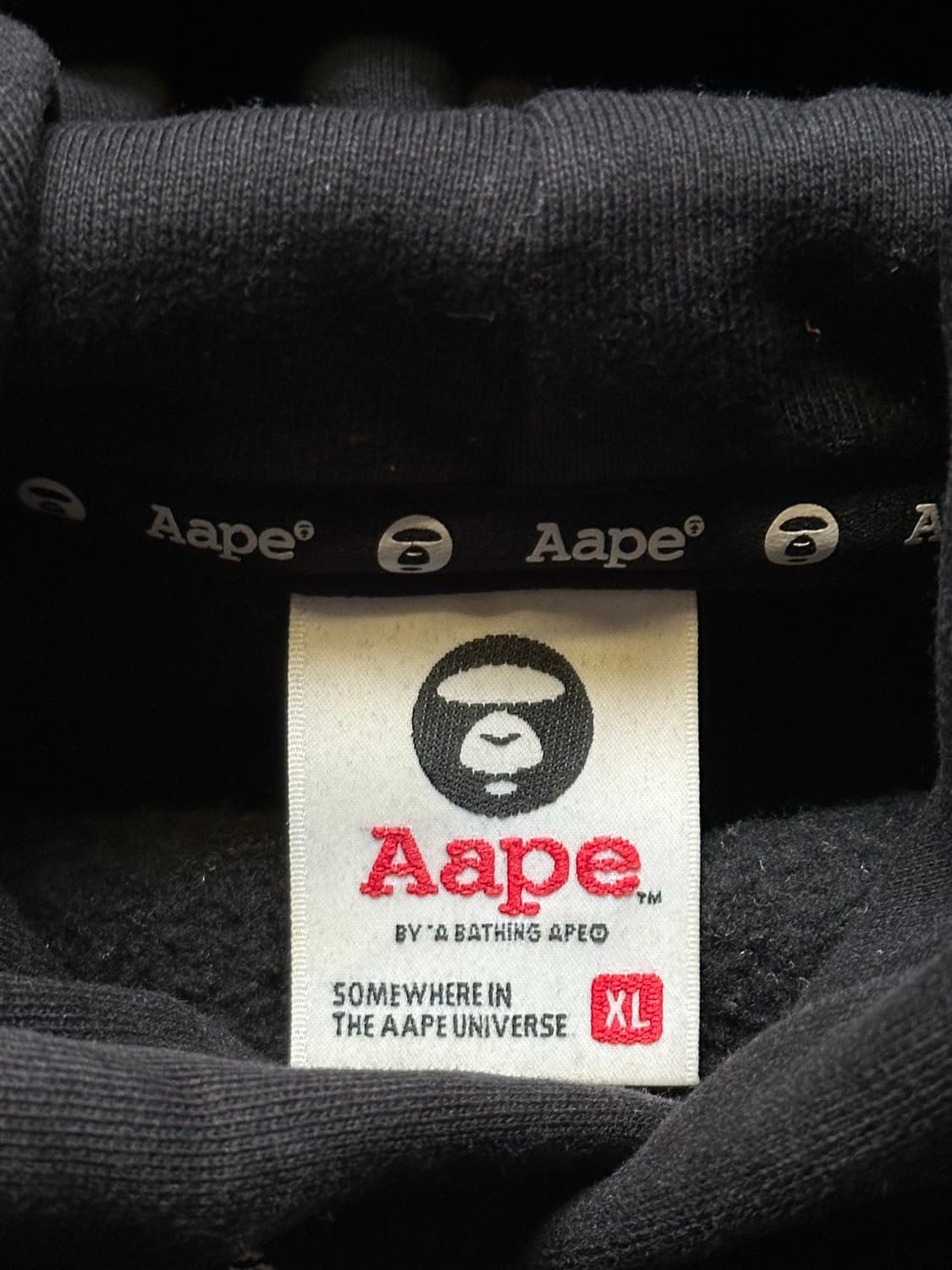 Aape 블랙 후드티 XL 상품이미지5