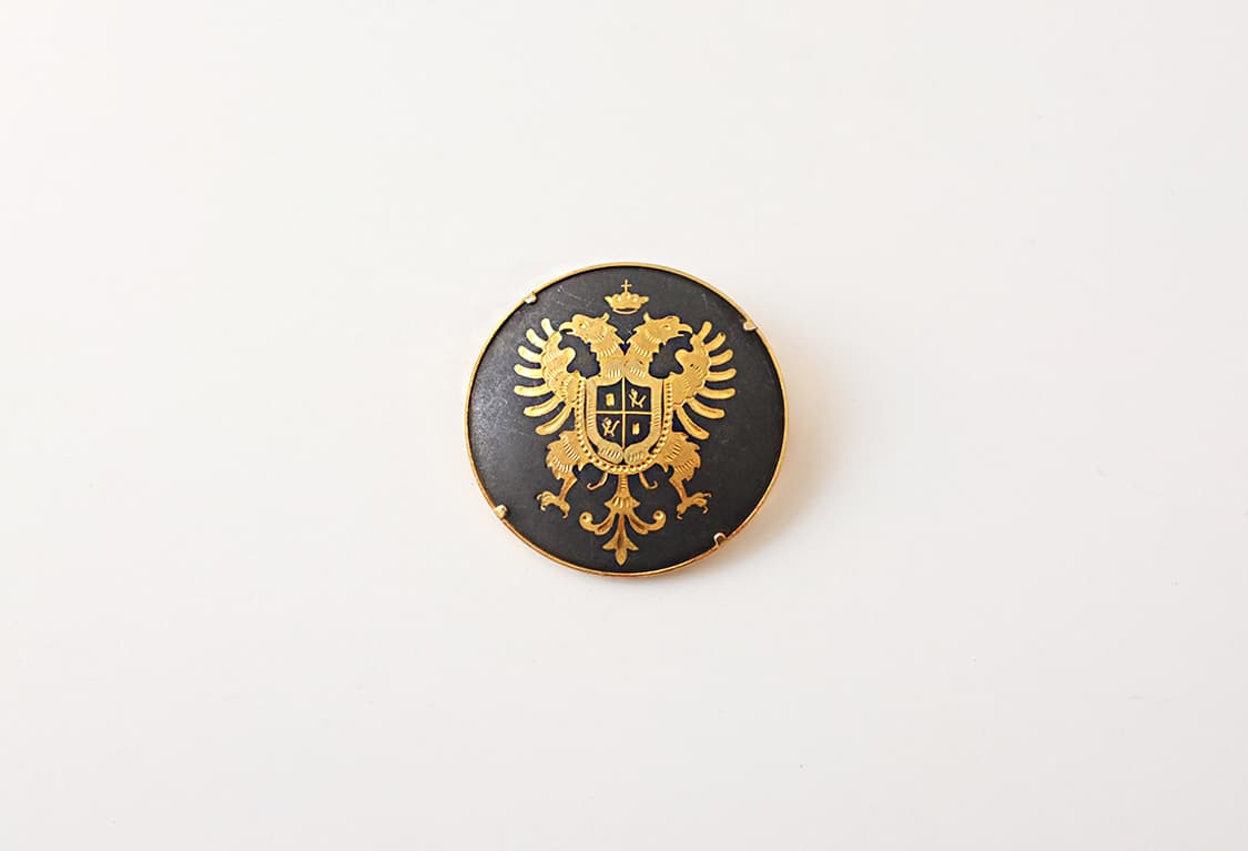 18-24k 골드 상감 전통기법 수제작 Damascene 빈티지브로치 상품이미지1