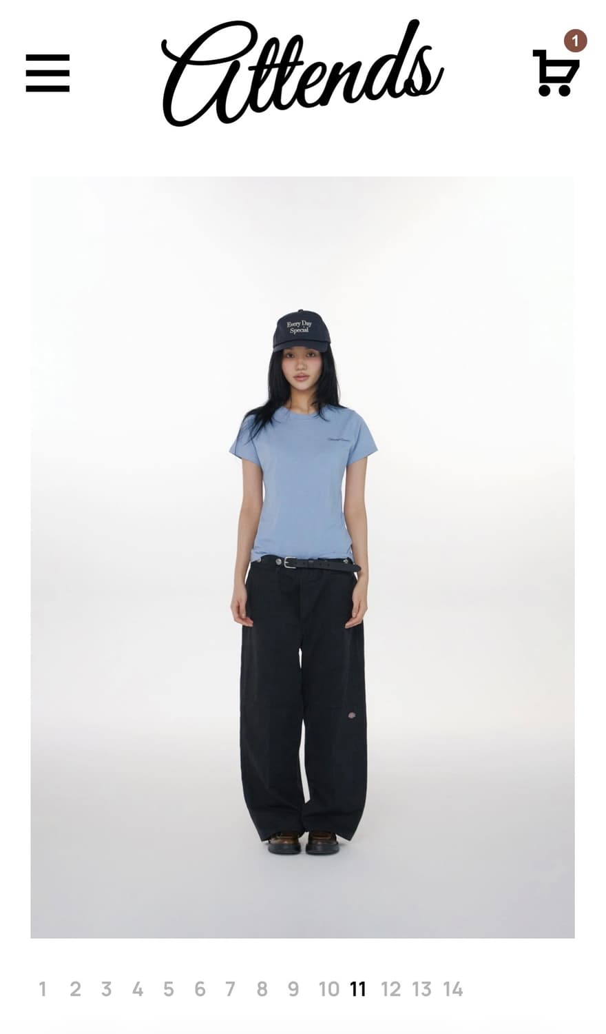 Attends for cuteness tee (Sky blue) 상품이미지4