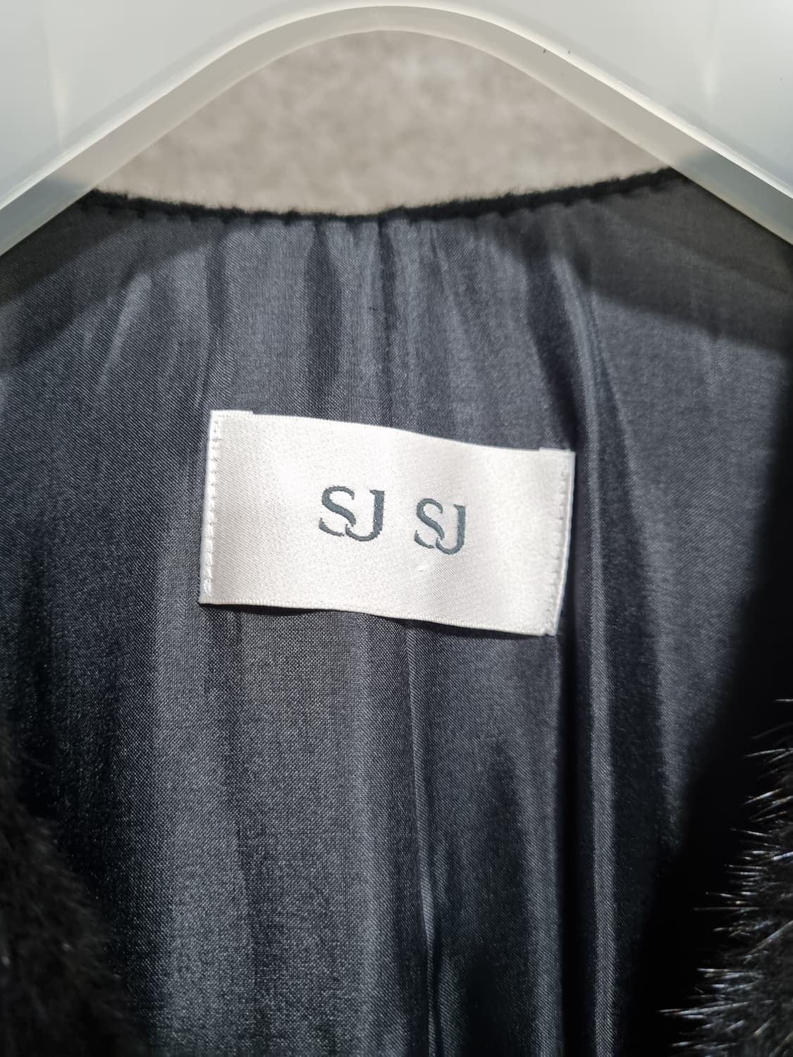 여성 55size SJSJ 핸드메이드 울캐시미어 혼방 밍크 자켓 한섬 상품이미지5