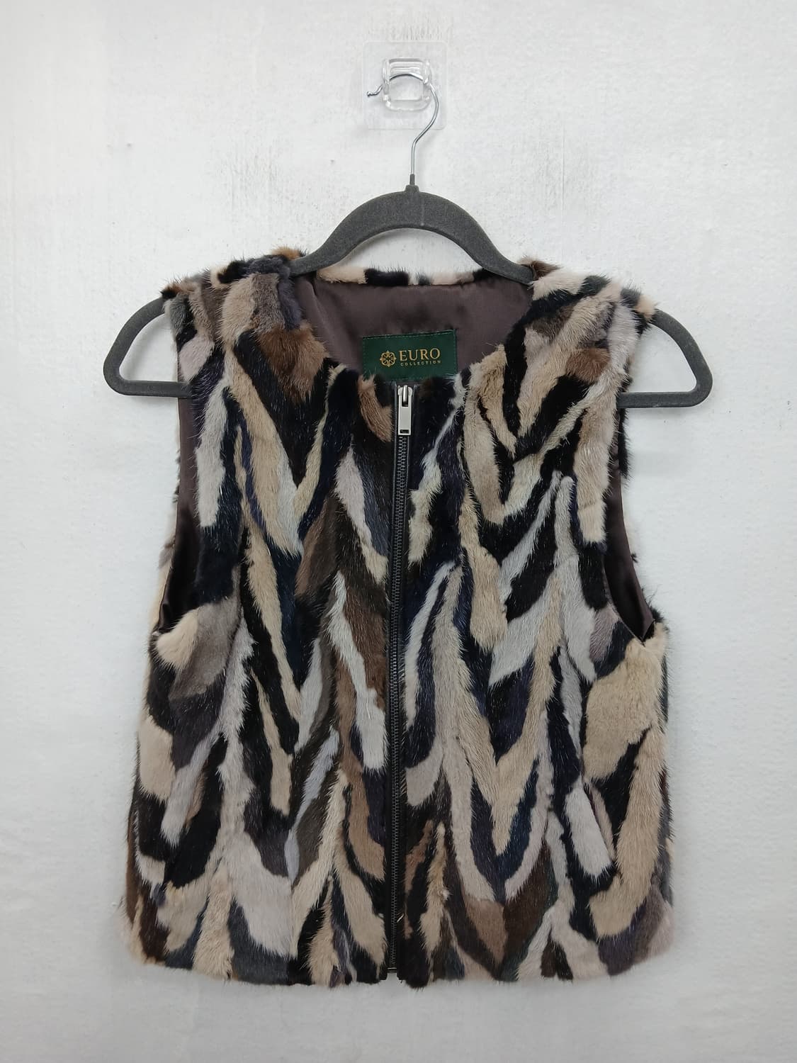 유로컬렉션 천연밍크 양가죽베스트 조끼 55 S 새제품급 상품이미지1