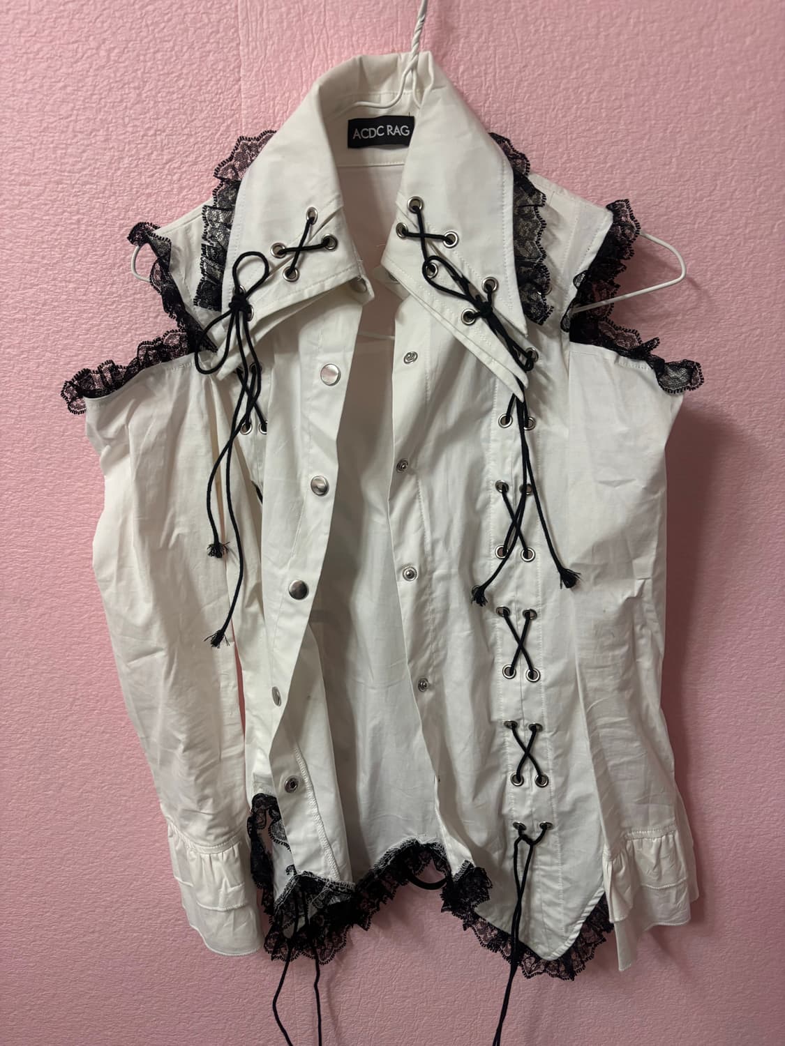 ACDC RAG 투 라펠 셔츠 블라우스 고스로리 서브컬쳐  상품이미지4