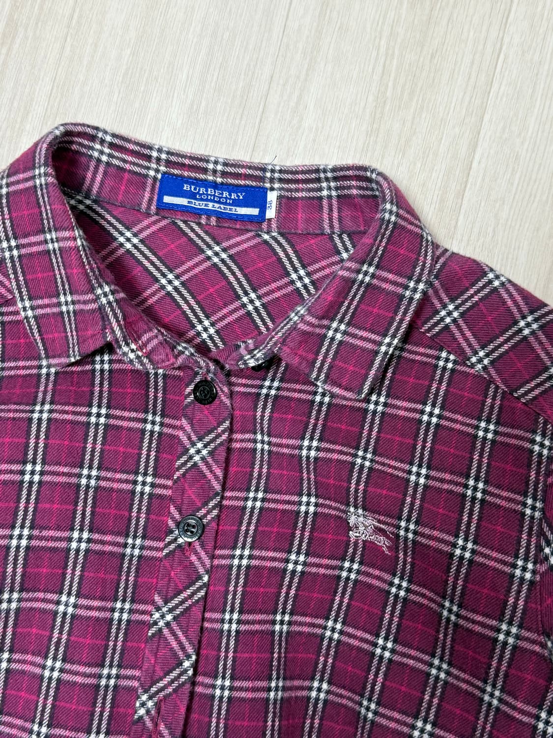 버버리 블루라벨 핑크 체리 셔츠 상품이미지2