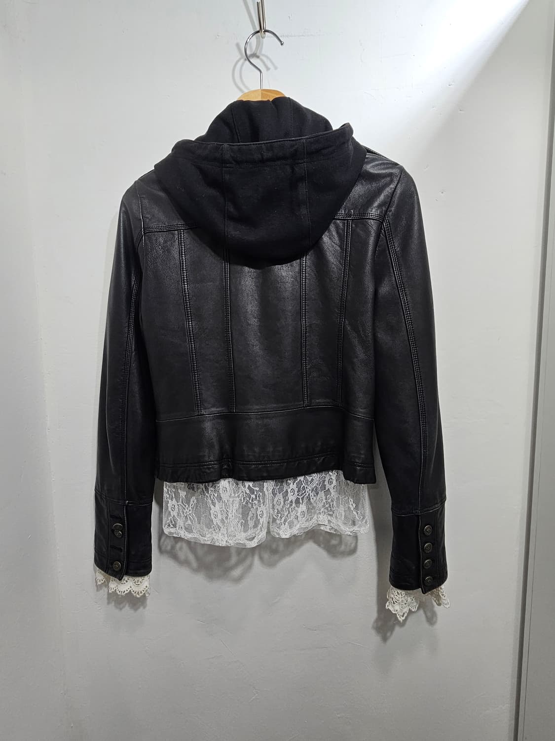 후드 탈부착 양가죽 자켓 상품이미지10