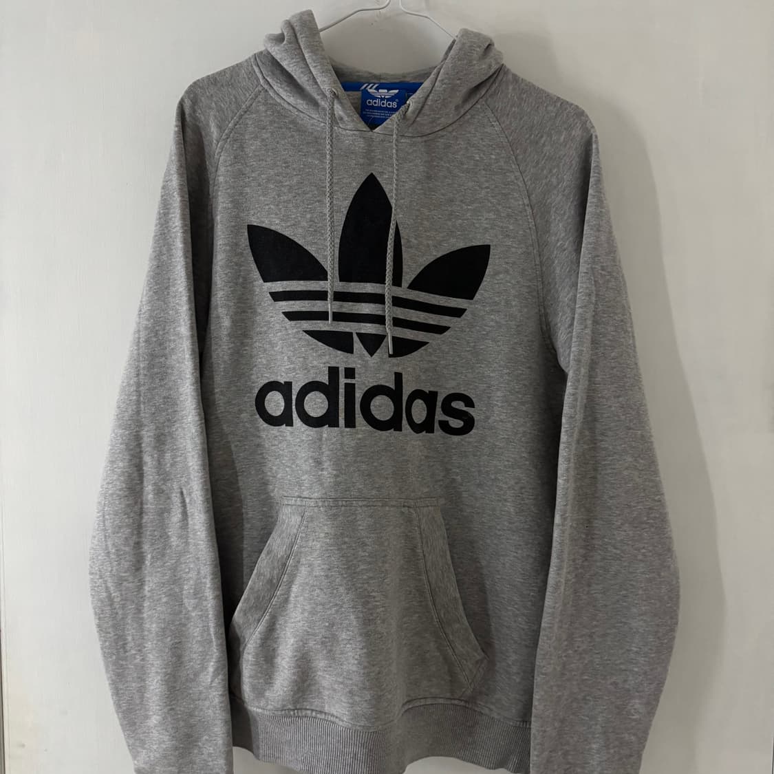 아디다스 불꽃 파이어버드 빅 로고 후드티 그레이 상품이미지4