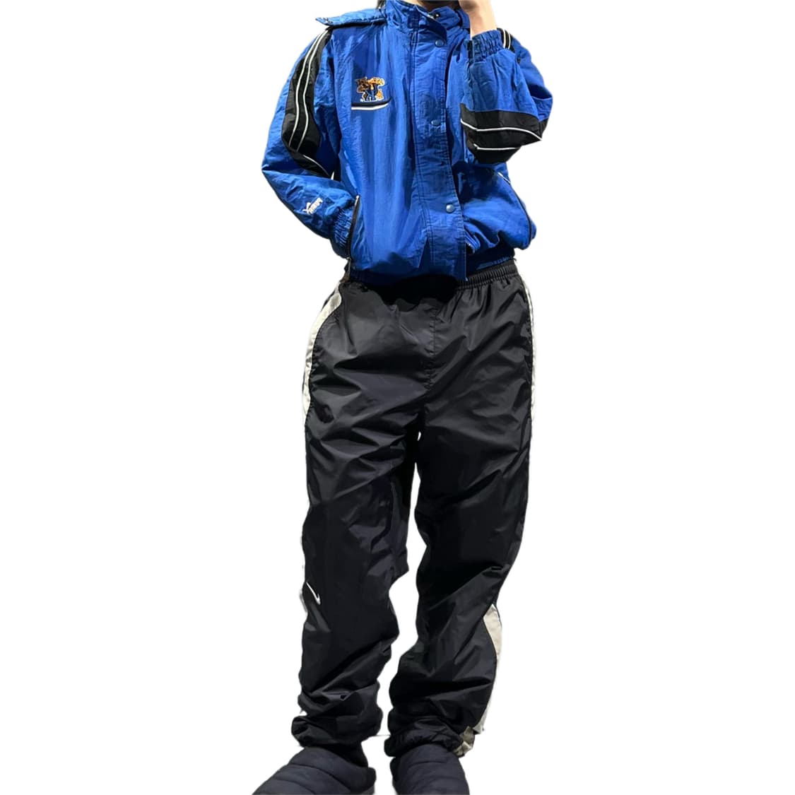 나이키 미들로고 블랙 베이지 바스락 츄바 상품이미지2