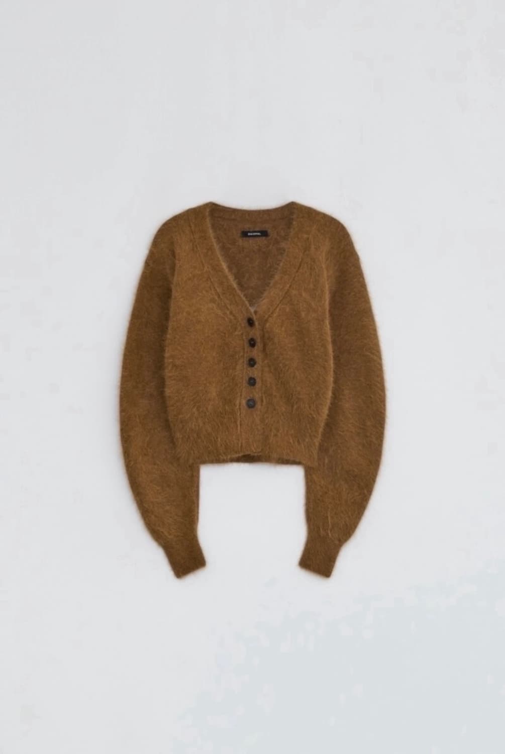택O) 다이애그널 모헤어 실루엣 가디건 브라운 상품이미지5