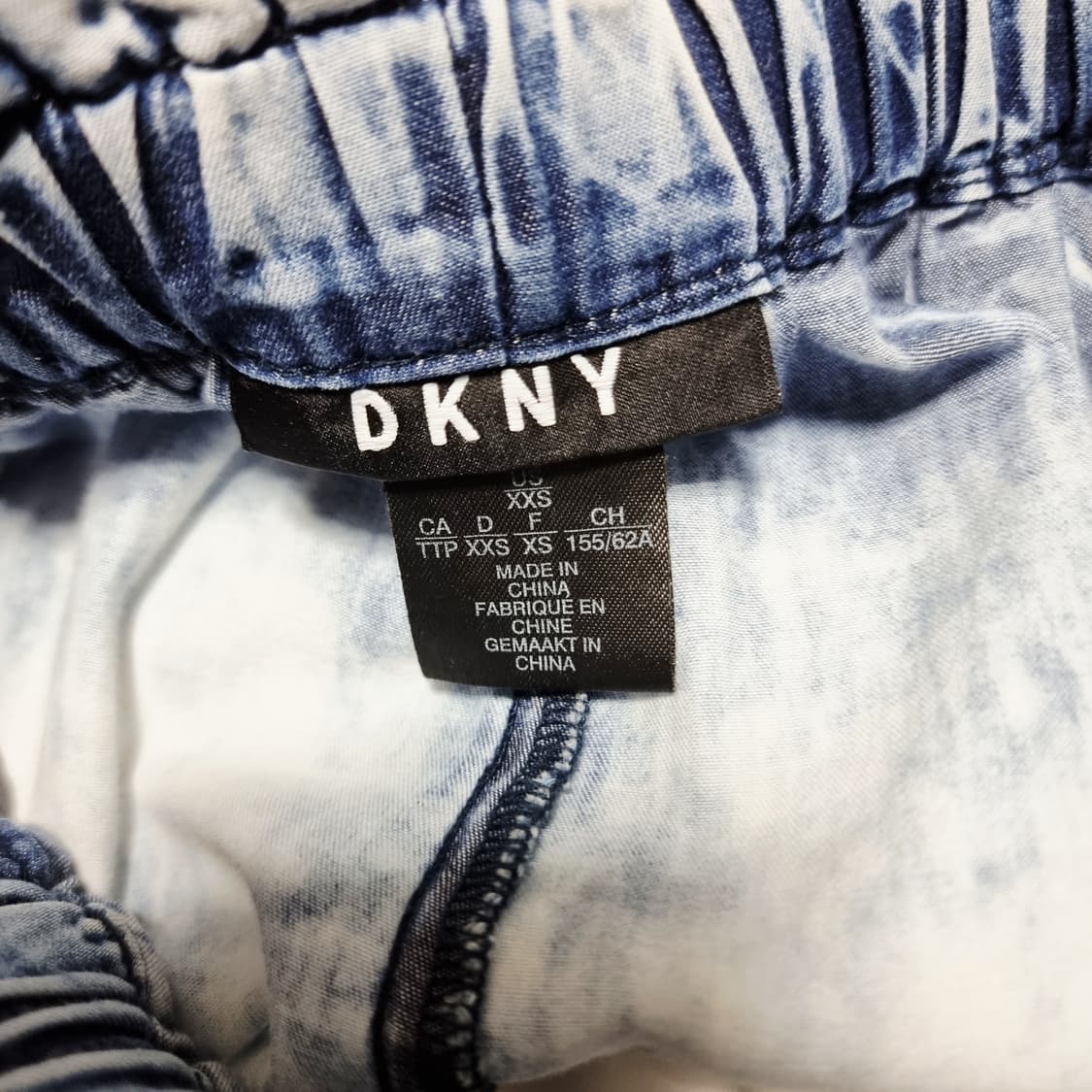 DKNY 워싱 타이다이 와이드핏 밴딩 데님팬츠 (44-날씬55) 상태최상 상품이미지7