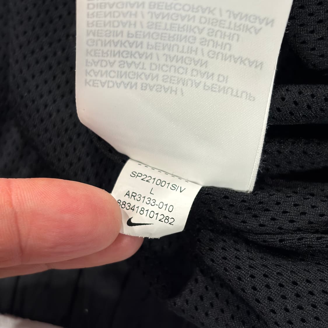 [L] 나이키 빅스우시 우븐 바람막이 블랙/화이트 B975 상품이미지8