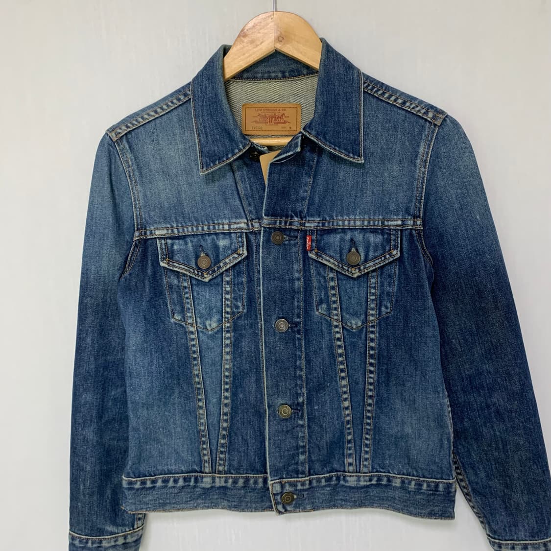리바이스 빈티지 데님 청자켓 y2k 여성 세미 크롭 아우터 상품이미지2