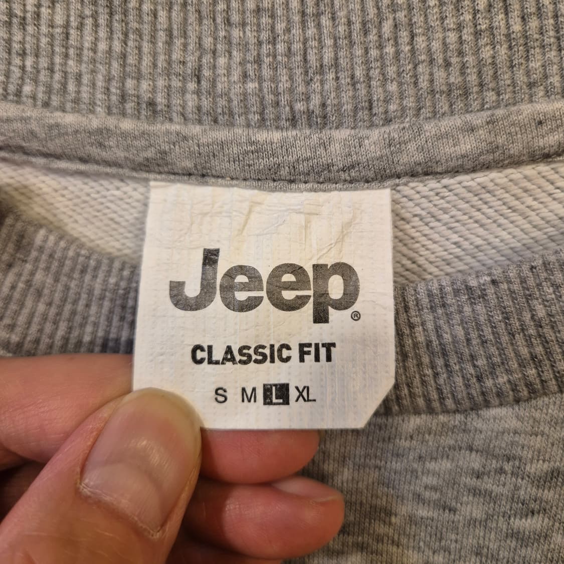 (L)JEEP. 그레이 맨투맨  상품이미지3