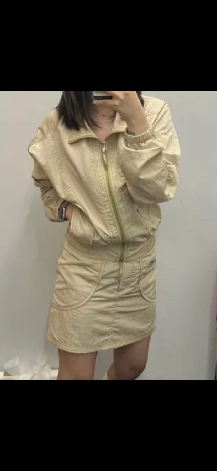 마뗑킴 자켓(free) & 스커트(M) 챠콜 셋업 상품이미지1