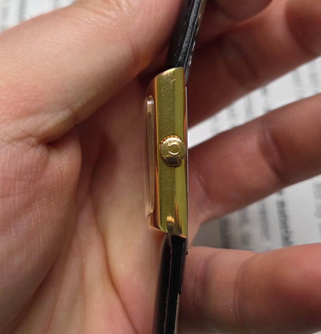 레어] 빈티지 오메가 드빌 사각탱크 4분할 다이얼 금장 수동 메커니컬 상품이미지6