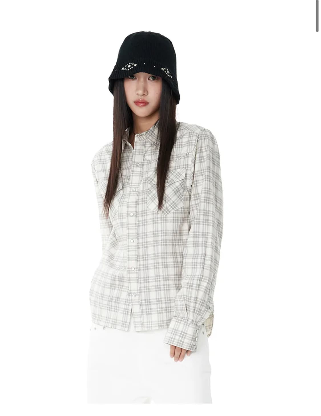 아캄 웨스턴 체크 셔츠 상품이미지3