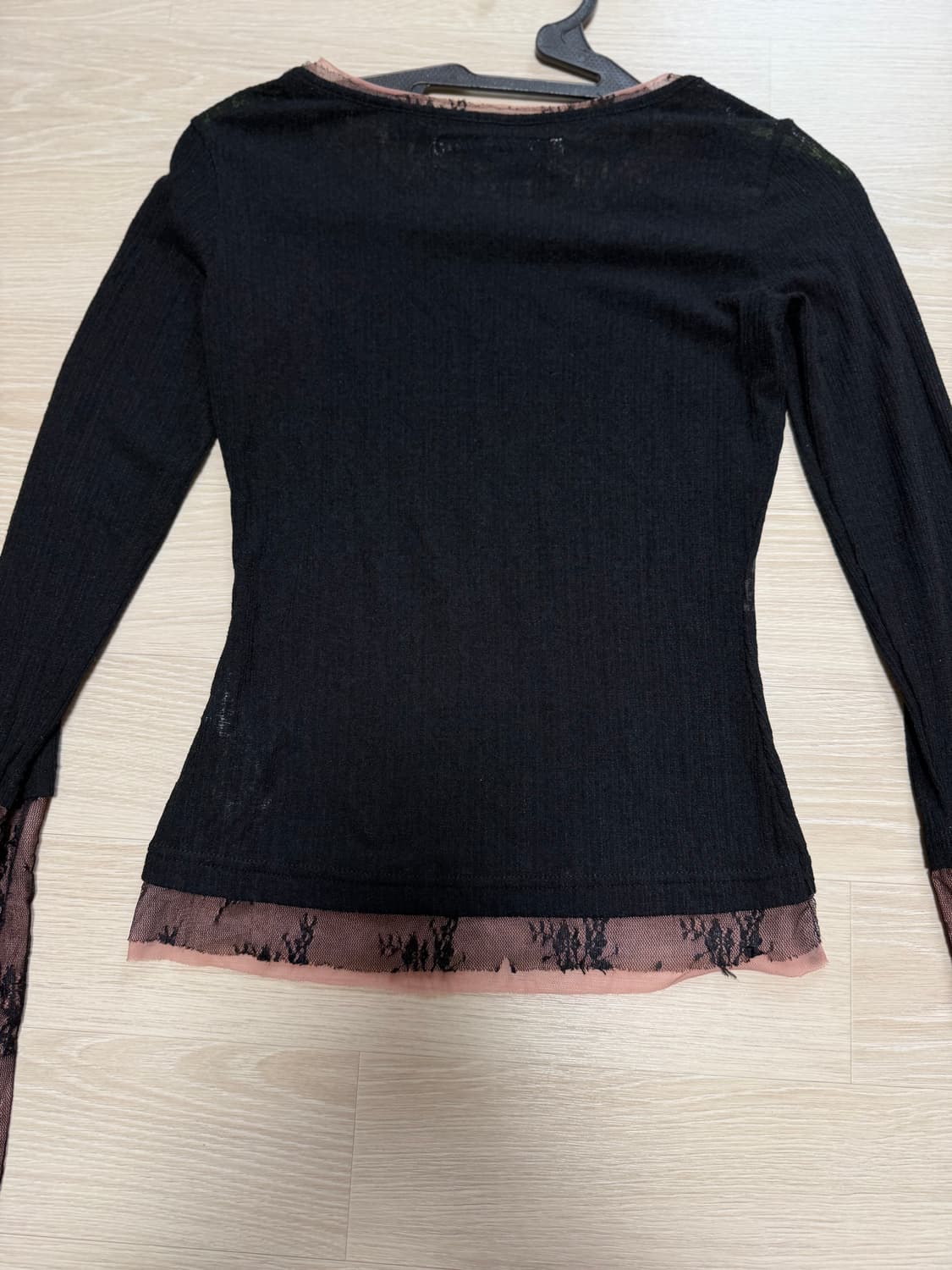 스컬프터 Triple Lace Layered Tee Black 상품이미지9