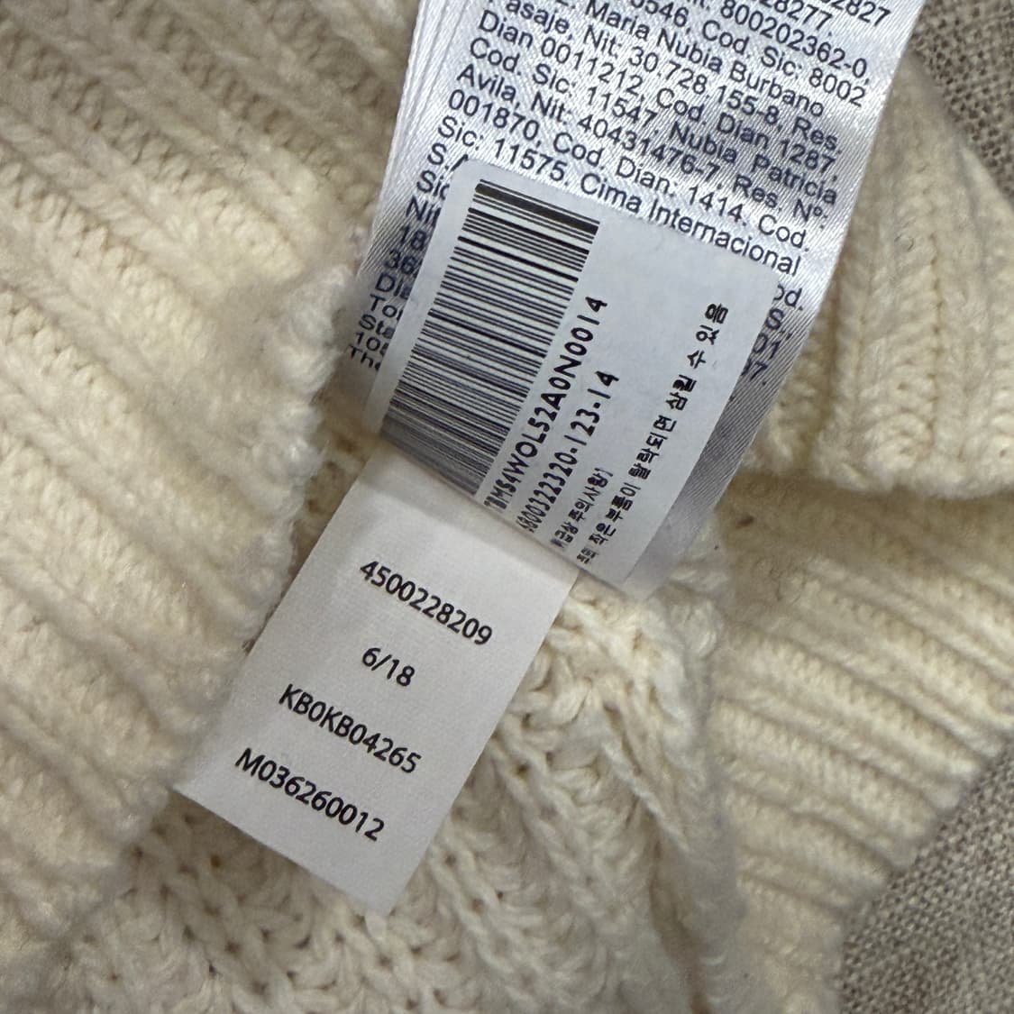 타미힐피거 아이보리 니트 스웨터 164 (w) 상품이미지5
