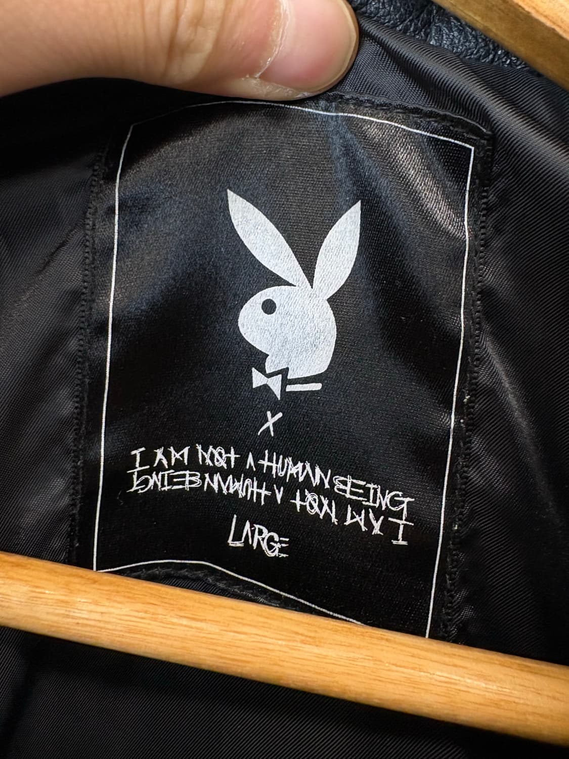 아임낫휴먼비잉 플레이보이 빈티지 레더 라이더 자켓 상품이미지8