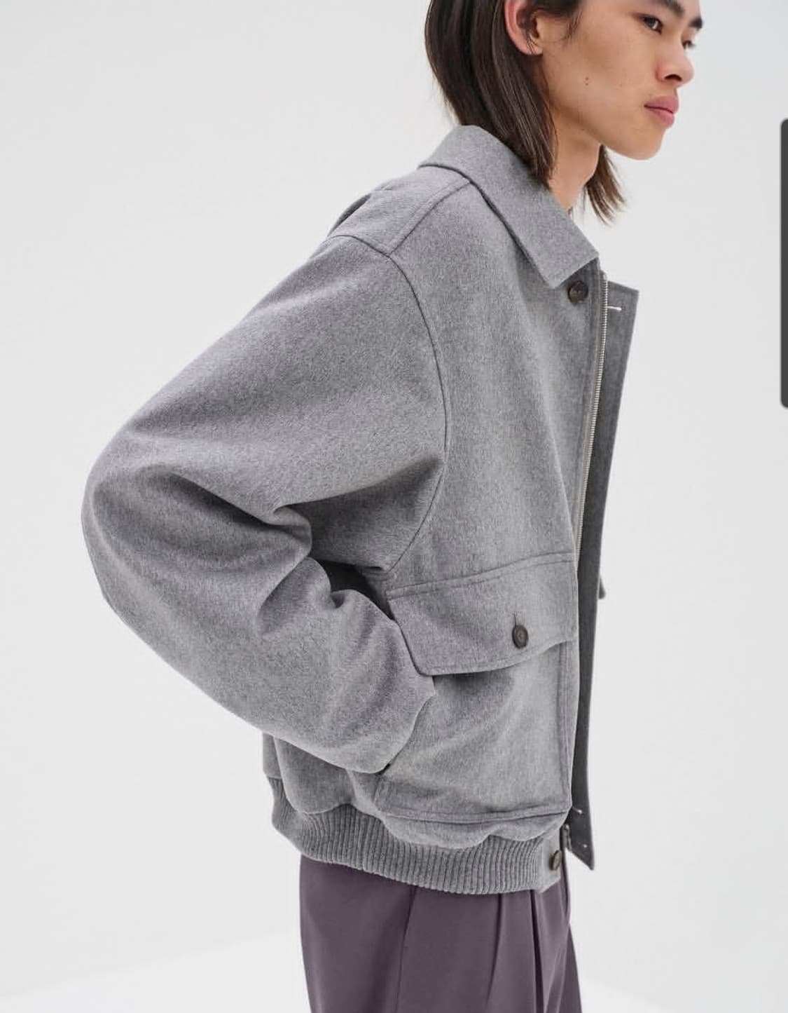 [4,새상품] 25AW 오라리 캐시미어 몰스킨 블루종 팝니다 상품이미지2