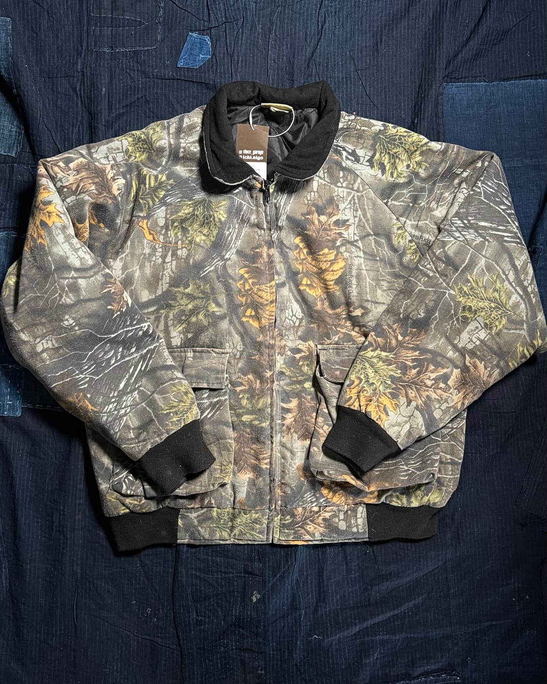 90‘s 테크스킨 코튼우드 카모 패턴 봄버자켓 105-107 상품이미지1