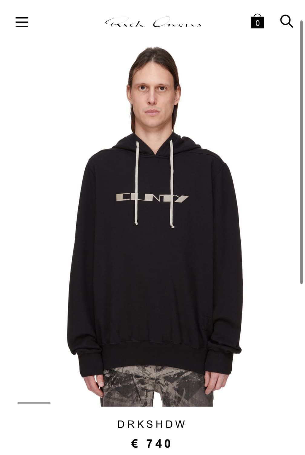 [M]릭오웬스 다크쉐도우 25fw 레벨 후드티 상품이미지8