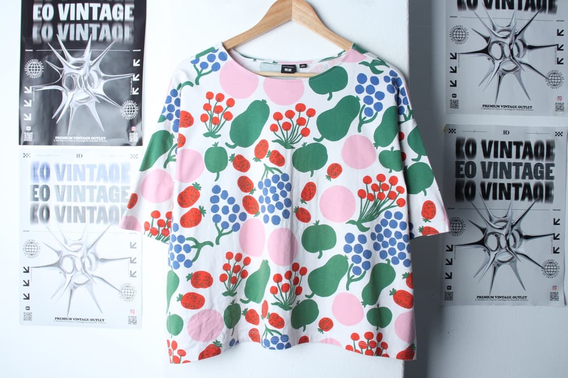 W(3XL) 유니클로 반팔 티셔츠 빅사이즈 마리메꼬 협업-H31268 상품이미지2