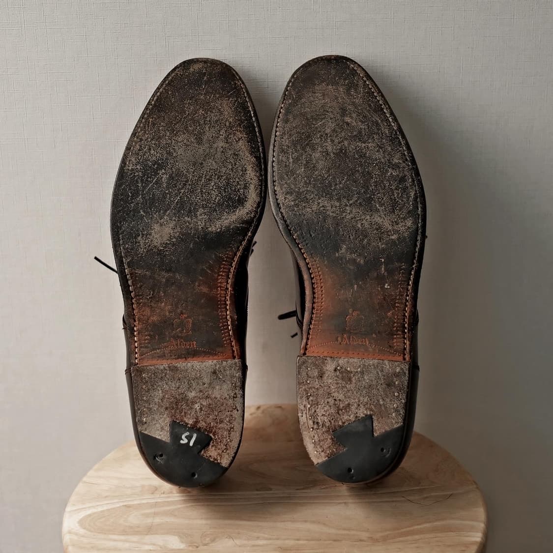 알든 2160 10D 코도반 스트레이트팁 더비 버건디 상품이미지10