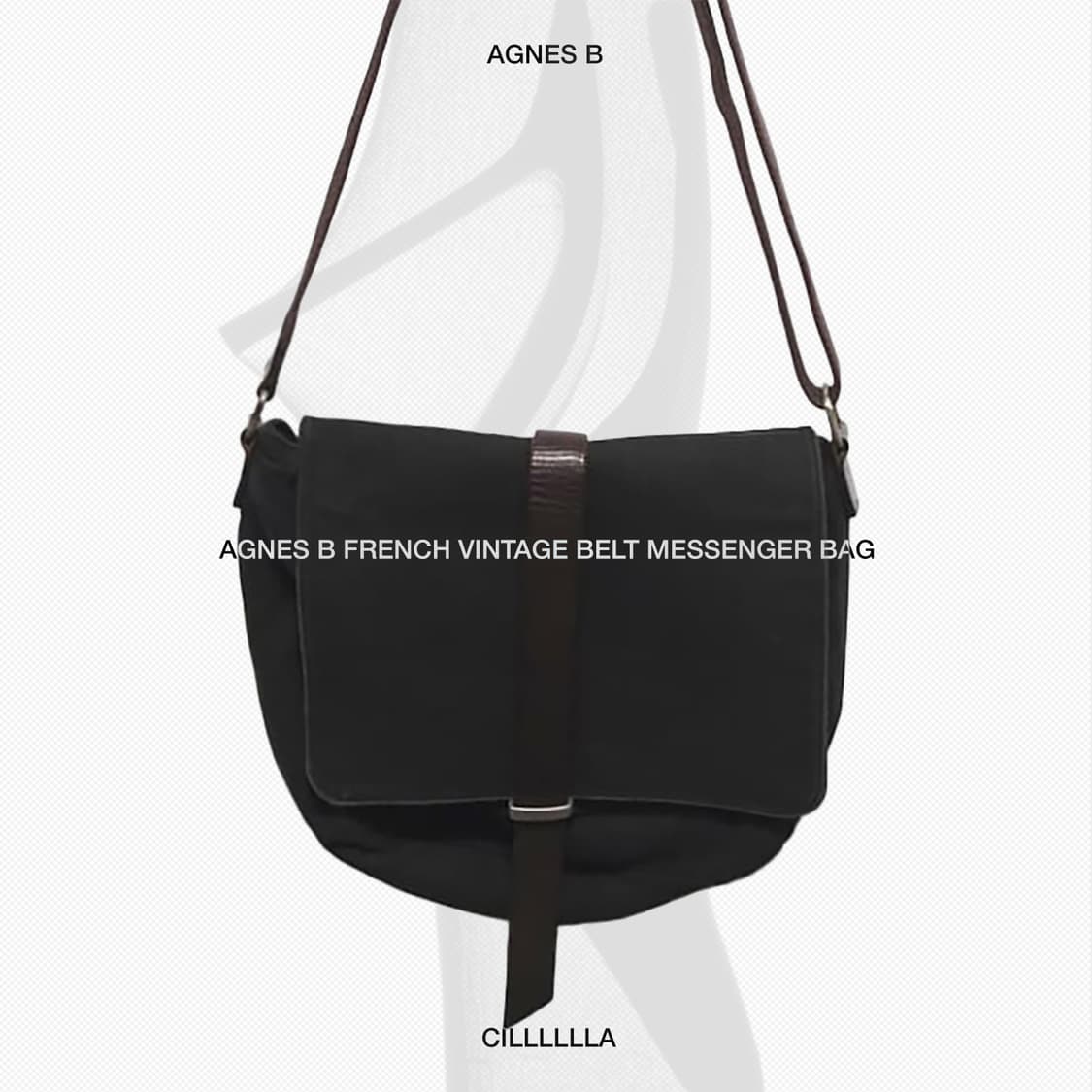 AGNES B 아네스베 프랑스 빈티지 벨트 메신저 백 상품이미지1