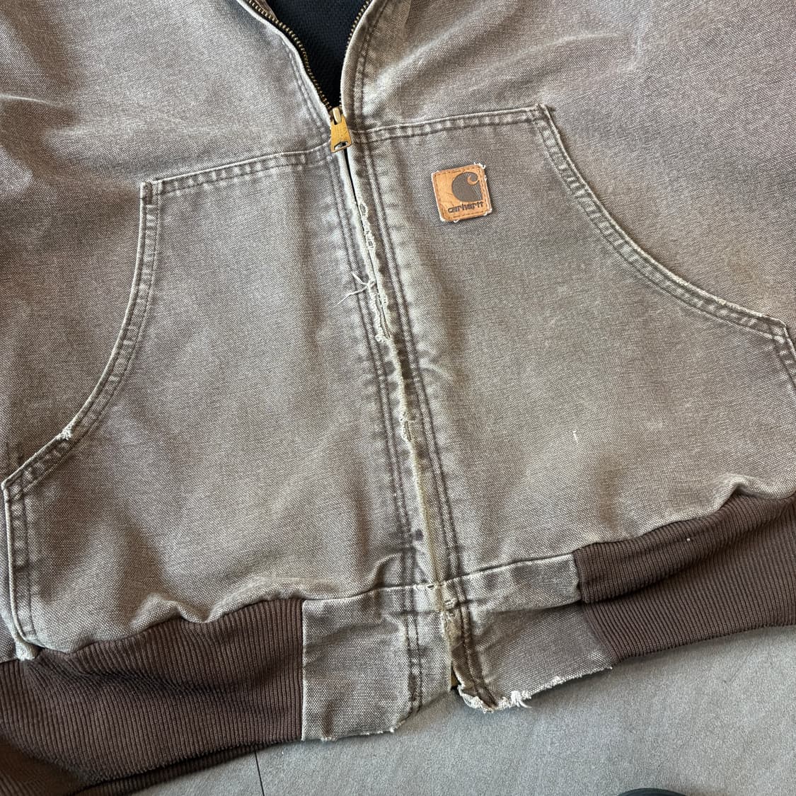 칼하트 정품 j28 브라운 액티브 자켓  상품이미지5