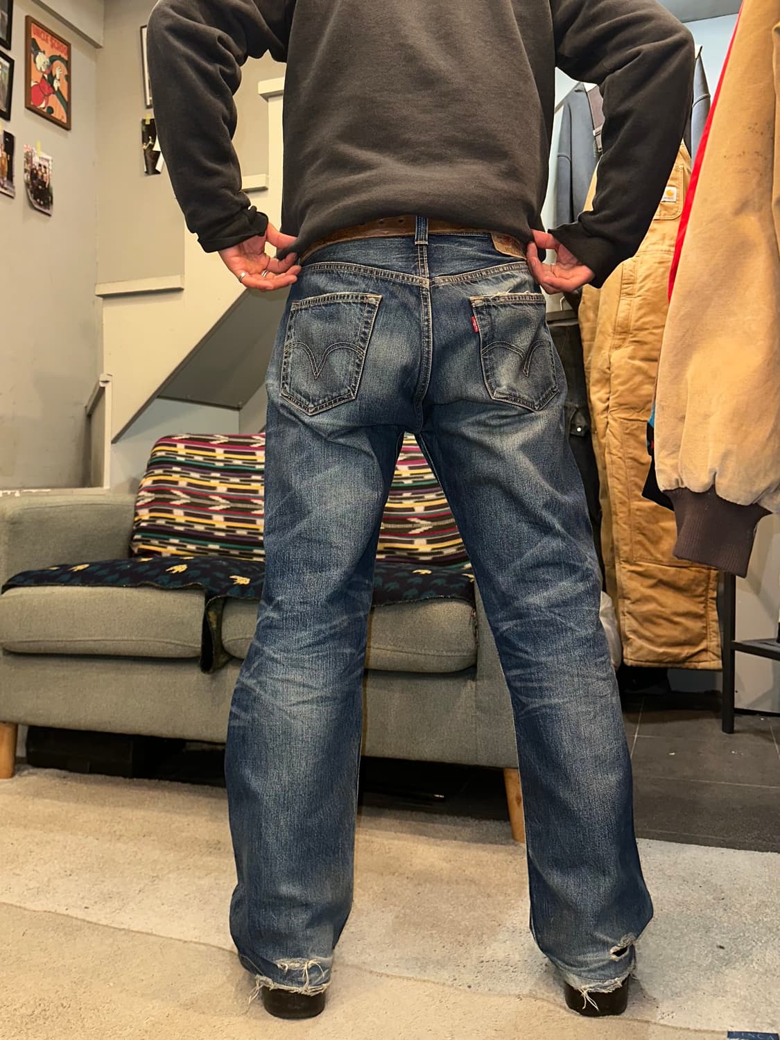 00’s Levi’s 501 Mexico denim washed pant 상품이미지2