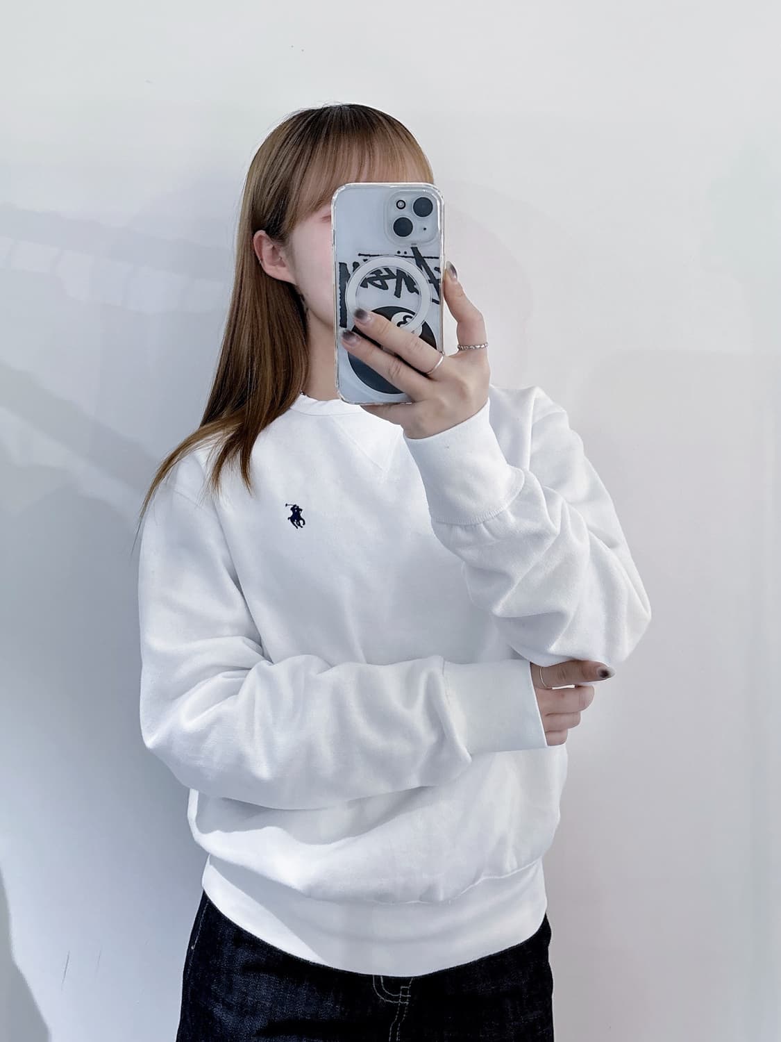 폴로랄프로렌 네이비포니 화이트 맨투맨 상품이미지2