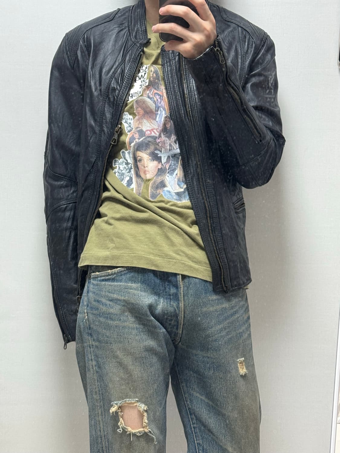 Bike leather jacket (vintage) 상품이미지6