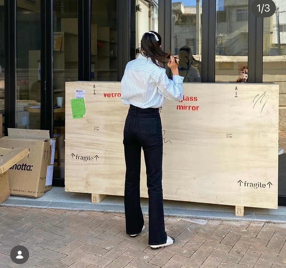 MIMISTICk 미미스틱 블랙 부츠컷 팬츠 새상품 상품이미지3