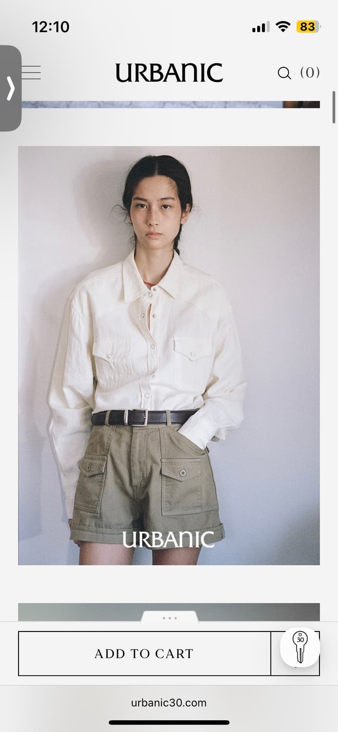 urbanic30 얼바닉 사파리 쇼츠 카키 M 상품이미지2