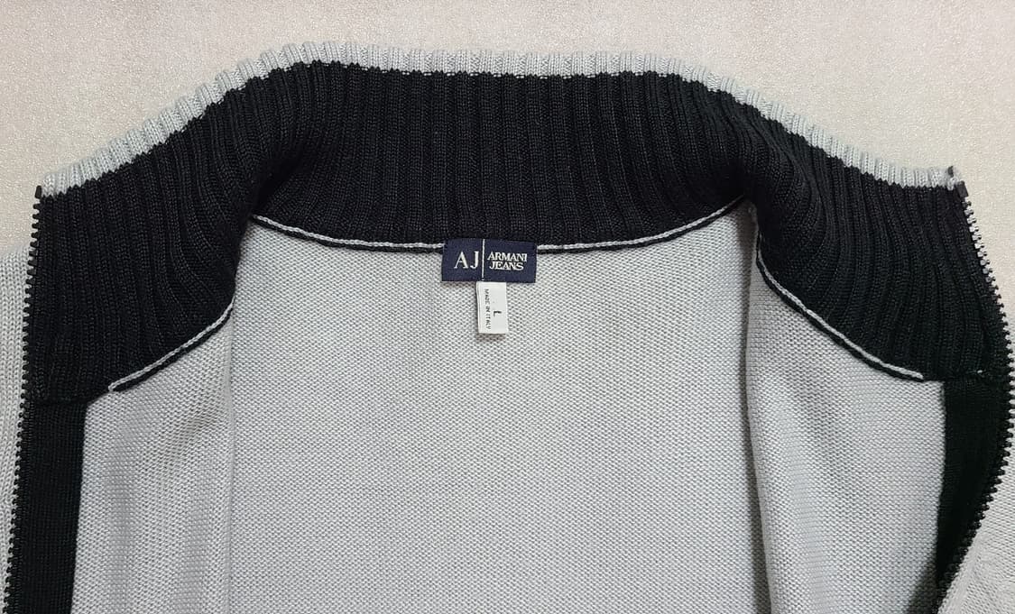 Armani Jeans 100% 라나 울 집업 M 95 라이트그레이 상품이미지4