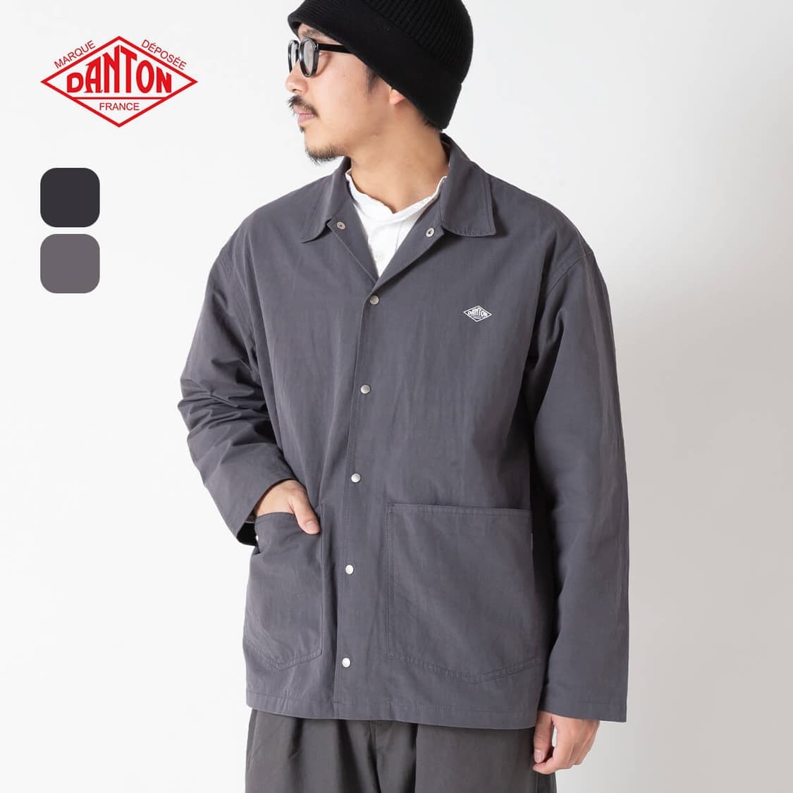 DANTON Cotton Linen Coverall Shirt 상품이미지5
