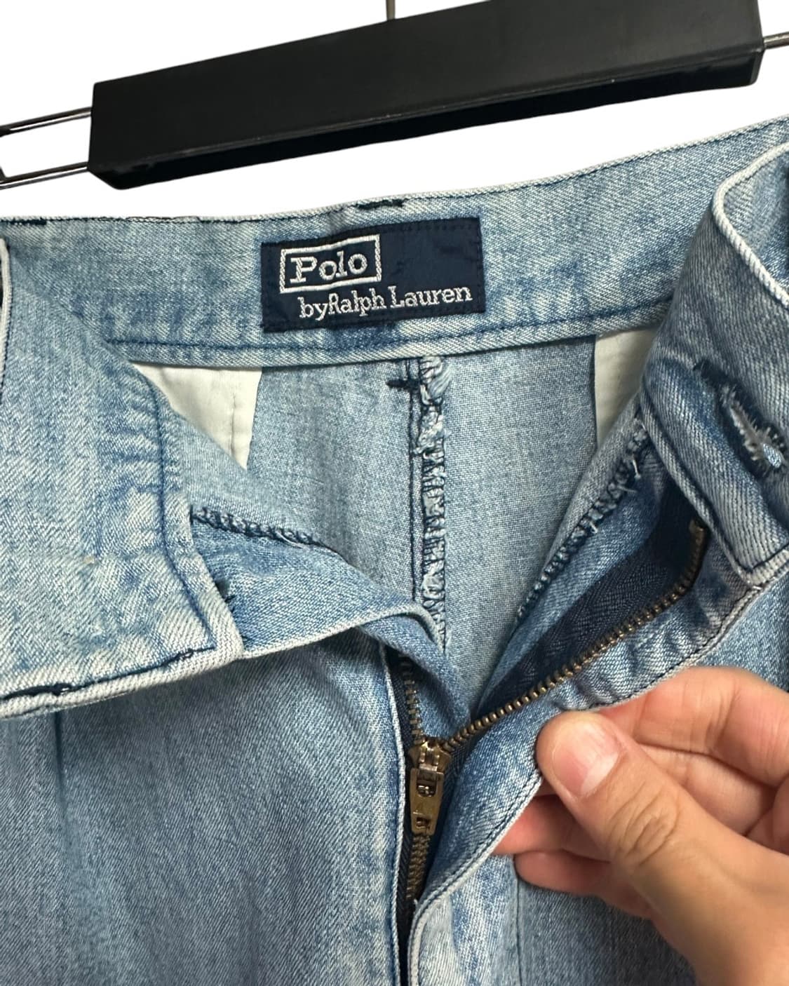 폴로 랄프로렌 투턱 와이드 버뮤다핏 데님쇼츠 34 size 상품이미지10