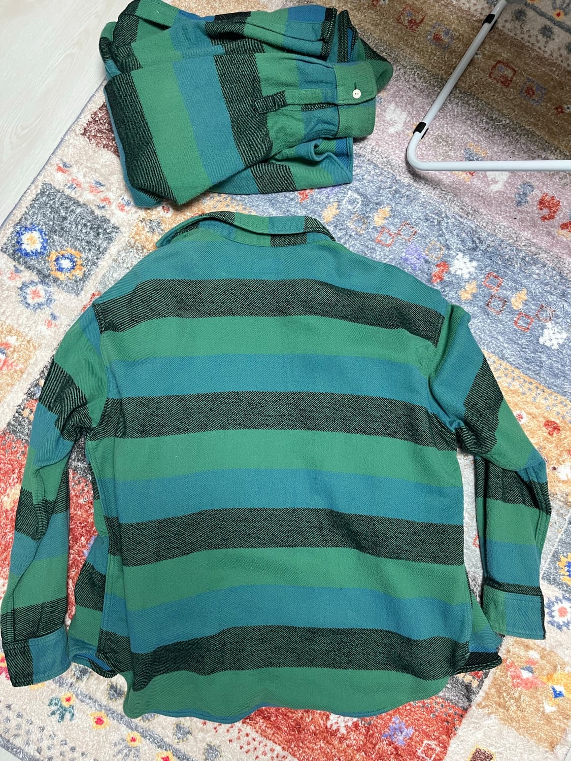 카브엠트 플란넬 체크 빅 셔츠 남방 M 상품이미지5