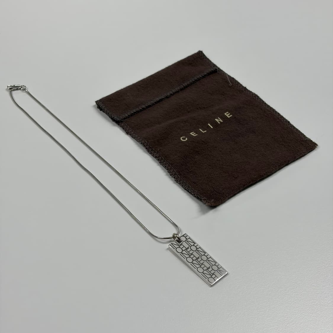 셀린느 실버바 목걸이 상품이미지2