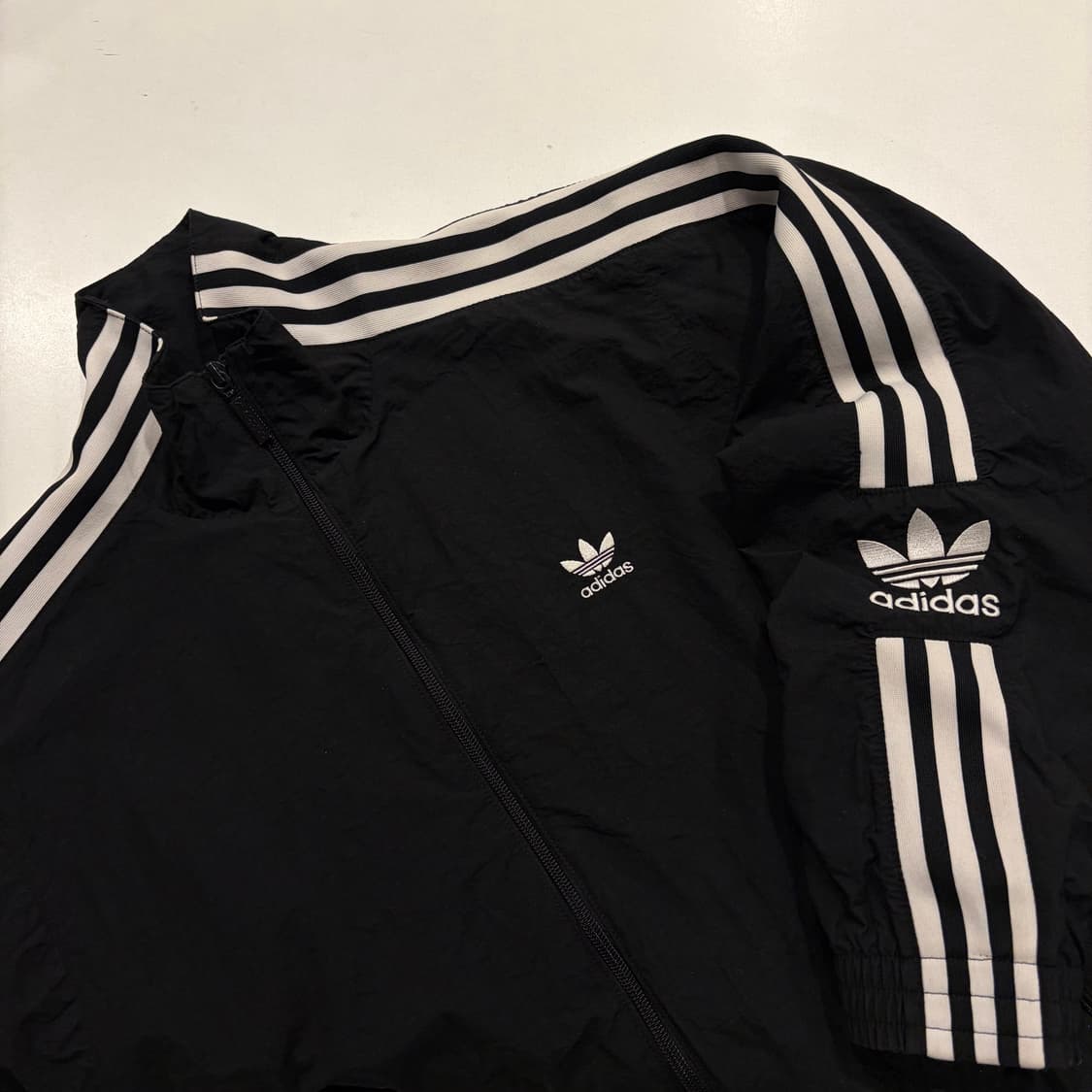 [M] 아디다스 락업 삼선 블랙 바람막이 자켓 C161 상품이미지3