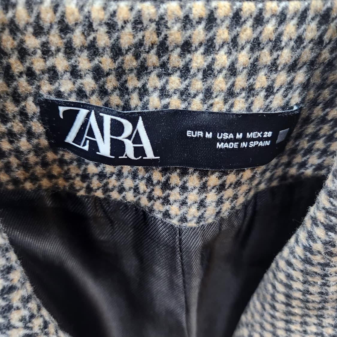 자라 하운드투스 체크 패턴 코트 M(M) 상품이미지5