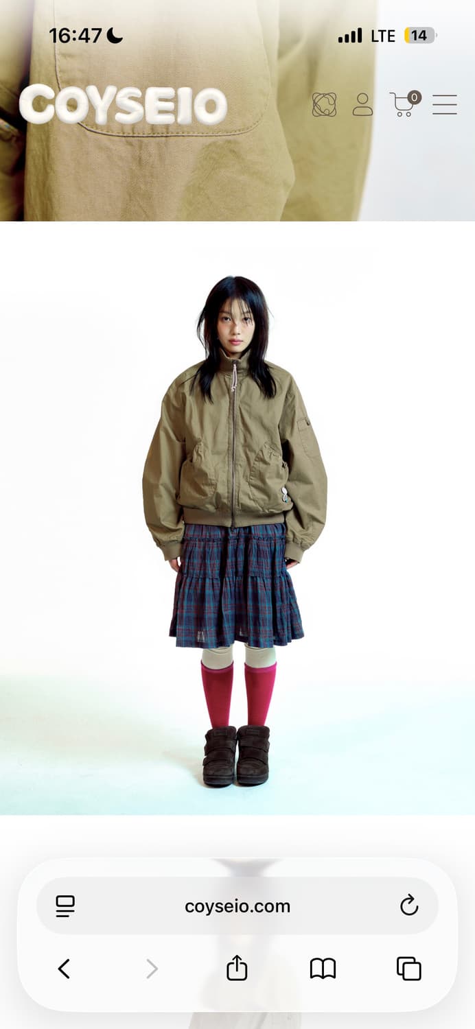 코이세이오 봄버자켓 베이지 상품이미지1