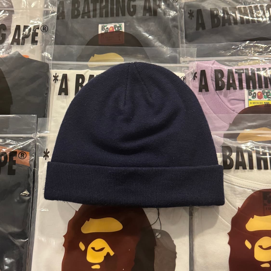 베이프 스크립트 니트 비니 상품이미지2