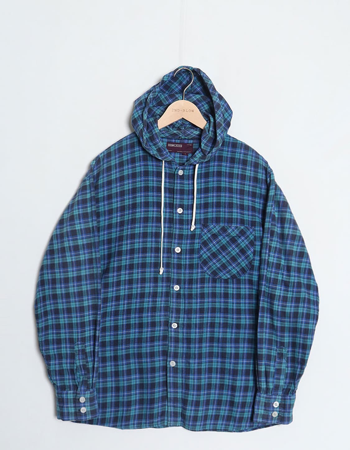 HOMLESS Check Hooded Shirts 상품이미지1