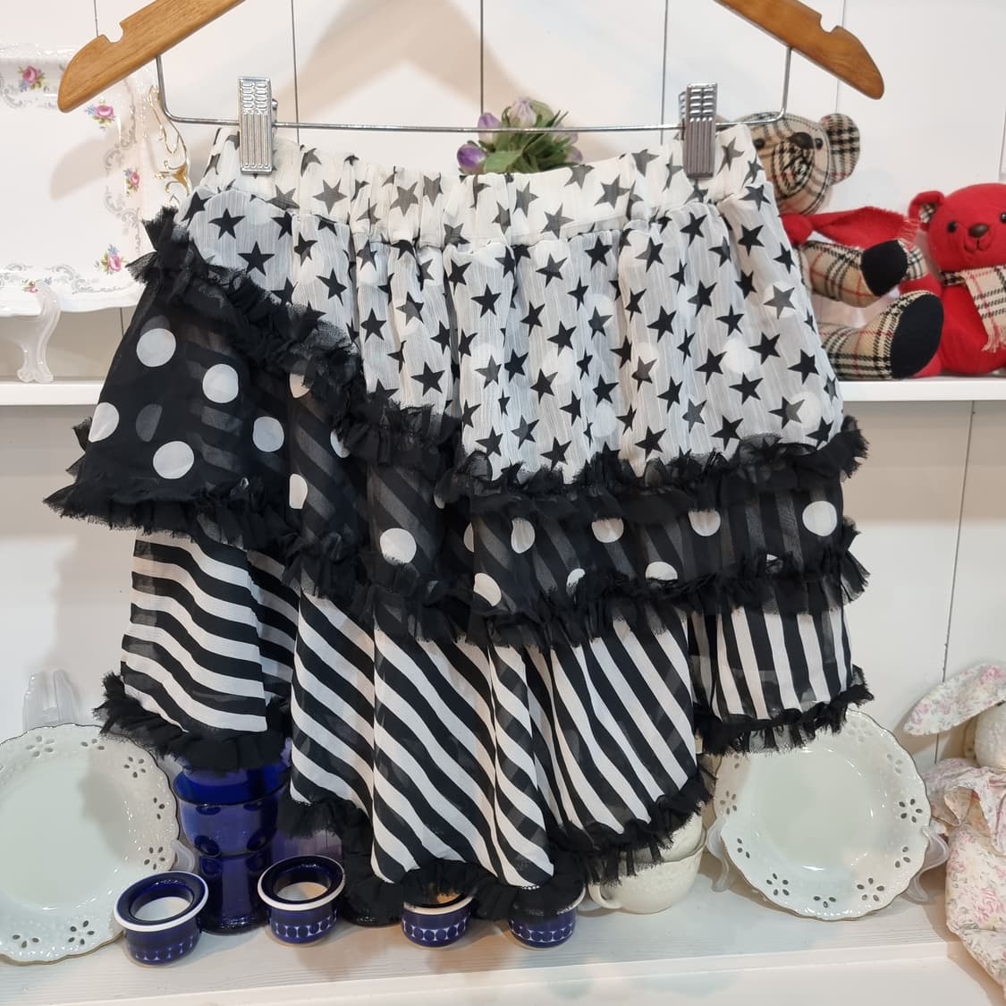 LISTEN FLAVOR(리슨 플레이버) 하라주쿠 믹스 프릴 스커트 상품이미지6