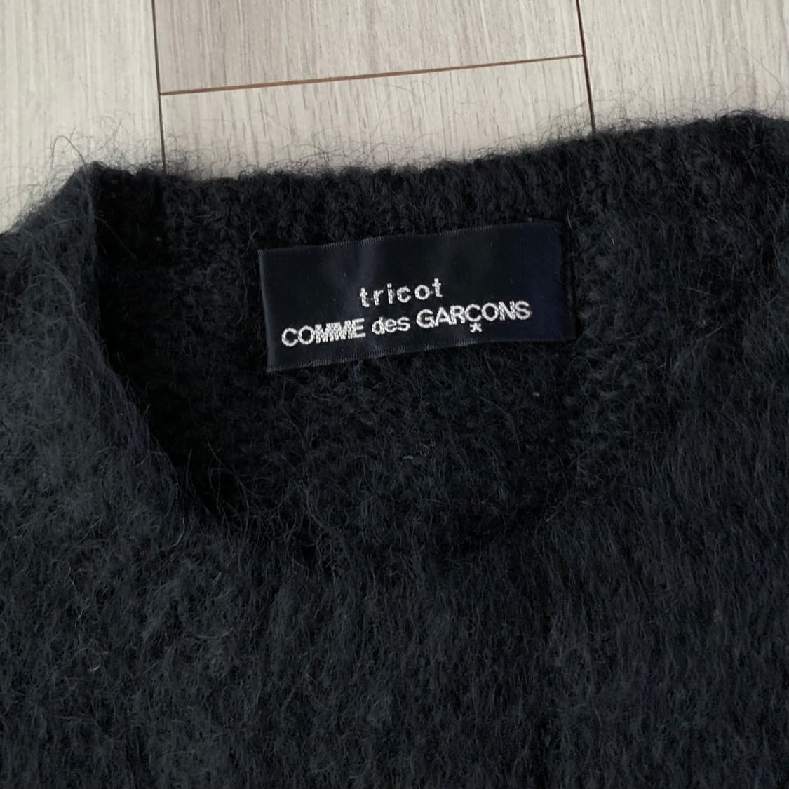꼼데가르송 트리콧 모헤어 블랙 롱 니트 상품이미지2