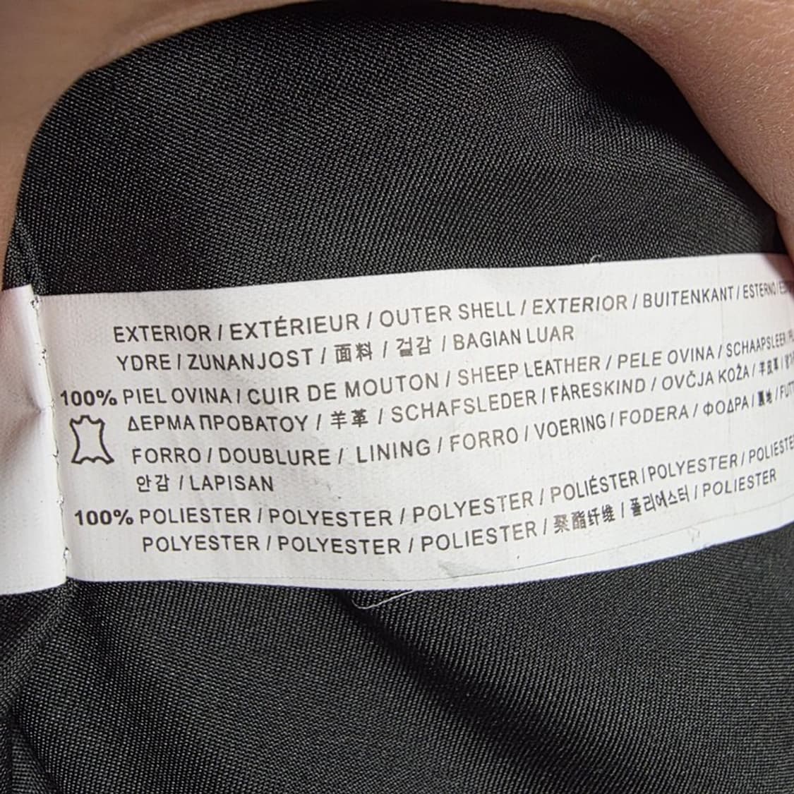 STRADIVARIUS 천연 양가죽 라이더 자켓 S 상품이미지8